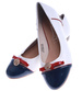 Wiosenne biało granatowe balerinki /C5-2 13797 T191/