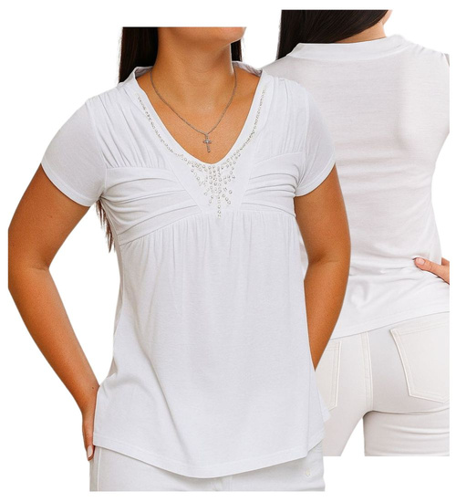 Biała koszulka bluzka damska /H2-K26 UB963 S0/