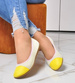Żółte balerinki w casualowym stylu //G3-1 8392 S098/