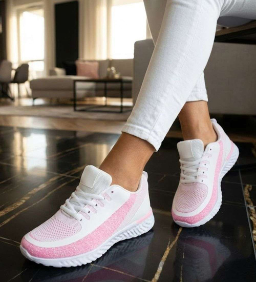 Wygodne sznurowane buty sportowe damskie /D2-2 18652 T255/