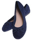Baleriny damskie Granatowe koronkowe /G5-3 16607 T088/