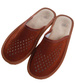 Męskie domowe kapcie ze skóry zamszowej Brązowe /F6-1 7929 S195/