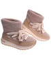 Zimowe botki śniegowce z futerkiem Khaki /F6-2 18538 W341/