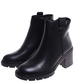 Czarne botki damskie na grubym obcasie /D2-2 18252 W482/