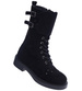 Ażurowe czarne botki trapery /D7-3 13431 S690/