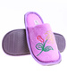 Pluszowe fioletowe kapcie damskie z haftem /E4-1 15947 S4-5/