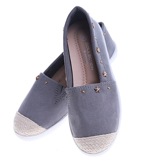 Szare dziewczęce espadryle /A5-2 13819 S191/