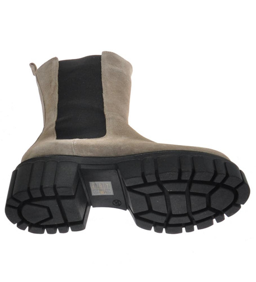 Krótkie kozaki damskie skórzane /A3-1 9987 S202/