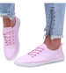 Różowe tenisówki damskie z miękkiego materiału /D6-2 15812 T134/