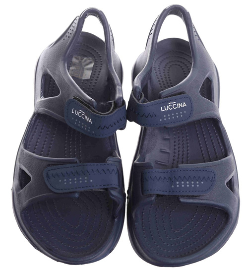 Wodoodporne sandały męskie na plażę Granatowe /D3-1 17823 T039/