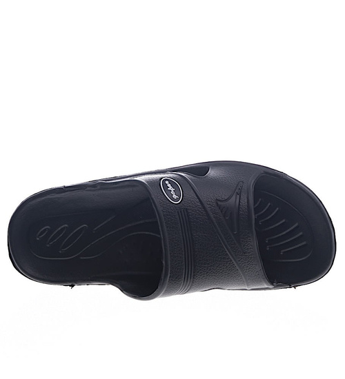 Basenowe klapki męskie Czarne /D3-1 13263 T193/