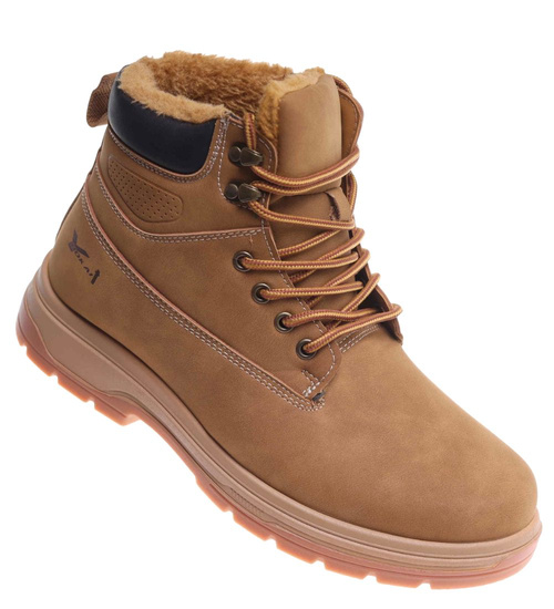 Grubo ocieplane męskie buty trekkingowe /B4-3 18353 T485/