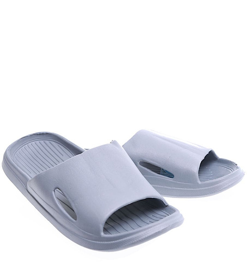 Piankowe basenowe szare klapki męskie /B5-1 15614 T8-4/