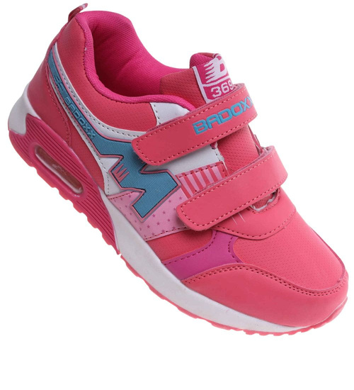 Dziewczęce różowe buty sportowe na rzepy /G5-2 18128 T292/