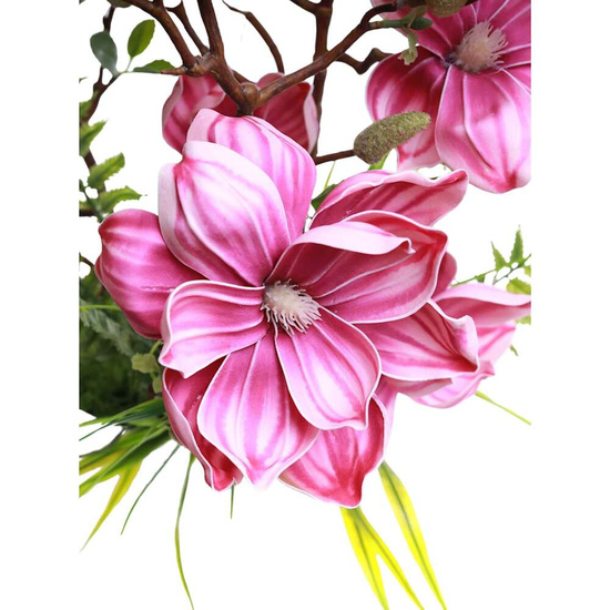 Fioletowe lilie w doniczce- sztuczne kwiaty Kompozycja 60 cm KOMP55