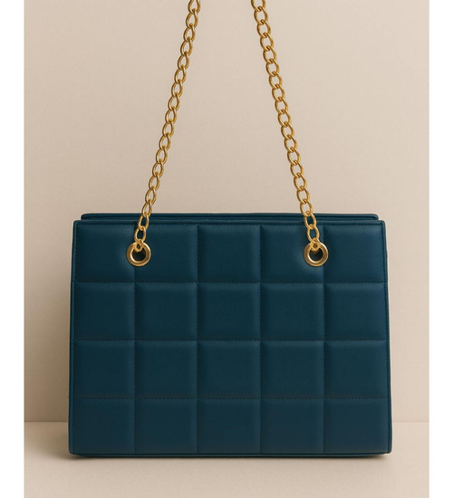 Morska torebka kuferek z łańcuszkiem i paskiem /H2 K27 TB675 G195/