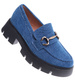 Półbuty loafersy damskie na platformie /E5-2 14894 T487/