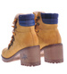 Ocieplane żółte damskie botki na klocku /C7-2 12932 S446/