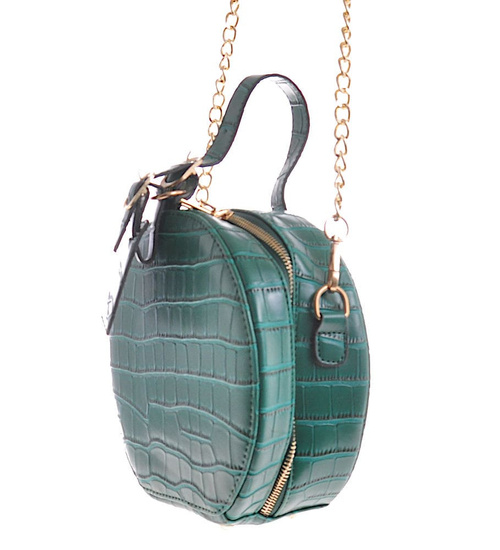 Mała torebka usztywniana Butelkowa Zieleń /H2-K27 TB144 S159/