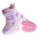 Ocieplane sportowe botki dziewczęce Różowe /C6-2 12681 T545/