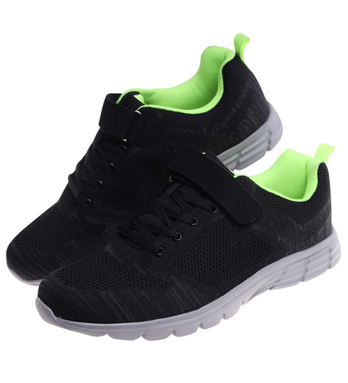 Czarne męskie buty sportowe sznurowane Duże rozmiary /C3-1 18118 T672/