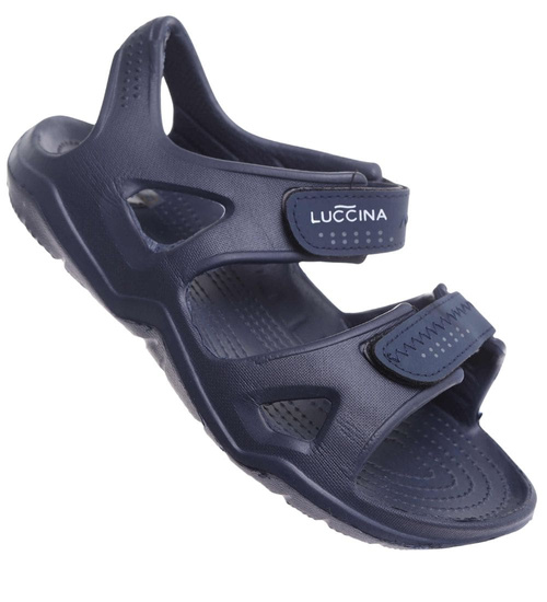 Wodoodporne sandały męskie na plażę Granatowe /D3-1 17823 T039/