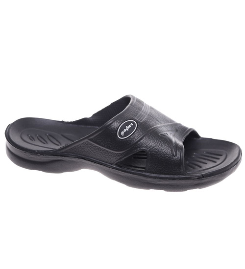 Czarne klapki męskie wodoodporne na basen /D3-1 13263 T192/