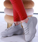 Szare buty sportowe na niskim koturnie i platformie /E9-3 13510 T236/