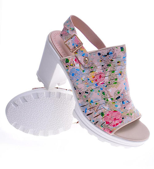 Kolorowe damskie sandały  /C4-3 11506 T203/