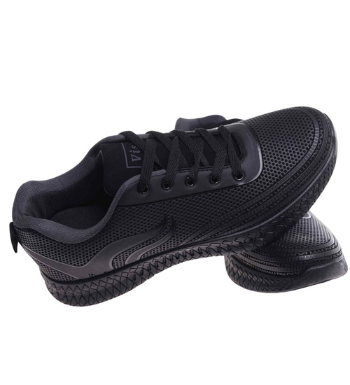 Czarne męskie buty sportowe /D2-3 18098 T289/
