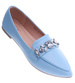 Niebieskie balerinki lordsy z kamieniami /B2-1 14109 T2/