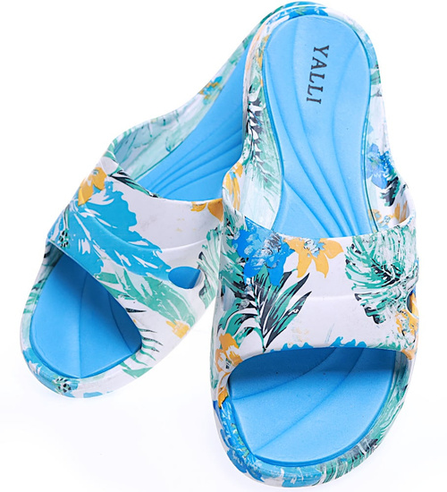 Wodoodporne basenowo plażowe klapki damskie Niebieskie /D5-1 15575 S089/