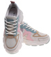 Sznurowane buty sportowe z pastelowymi dodatkami /A4-1 8767 W235