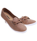Sznurowane damskie trampki Taupe /E8-2 16286 T142/