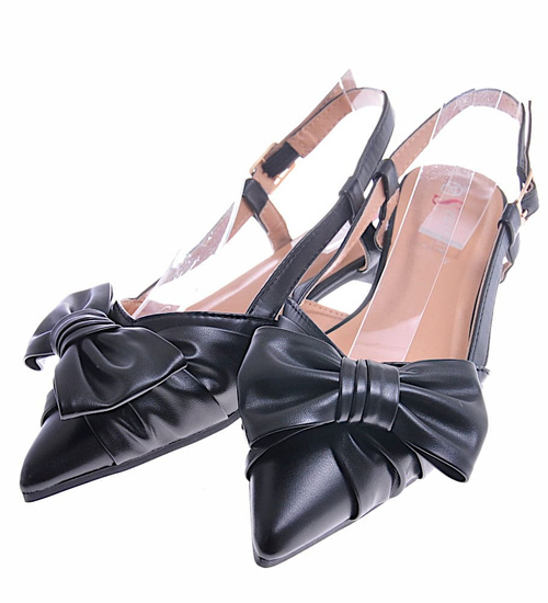 Czarne balerinki z kokardą Seastar /B5-2 10457 S423/