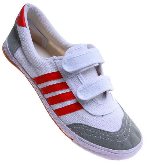 Chłopięce białe trampki halówki na rzep /G9-1+h2 17642 T137/