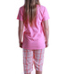 Różowa damska piżama z krótkimi rękawkami /H2-K65 P33 S195/