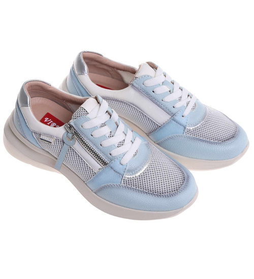 Wiązane sportowe buty damskie niebieskie /i6-2 18473 W12-3/