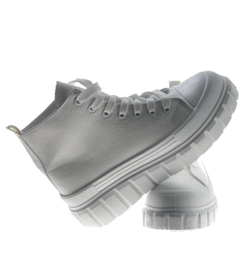 Mega modne damskie trampki Białe /G1-2 9142 S495/
