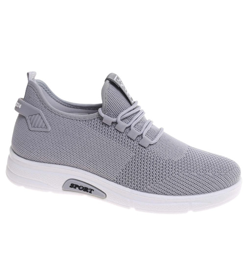 Wsuwane męskie szare buty sportowe /D9-1 17799 GF285 +H2/