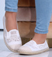 Białe koronkowe balerinki espadryle /D3-3 16151 T2/