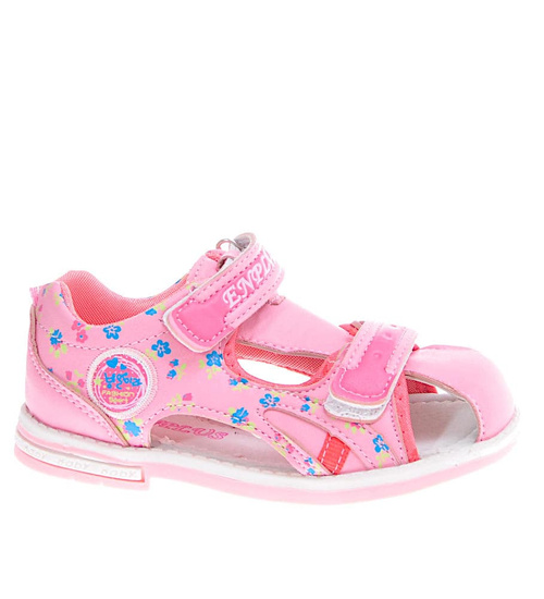 Dziecięce sandały na rzepy Różowe /A8-2 10926 T130/