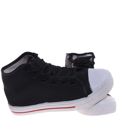 Wysokie czarne rampki damskie /G13-1 14296 T131/