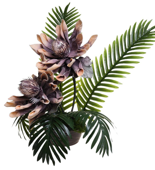 Duży stroik fioletowe kwiaty KOMP159 M500