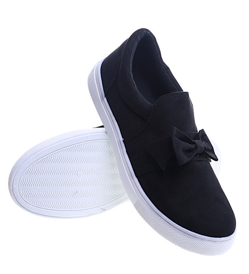 Wsuwane czarne trampki slip on /C1-2 13639 S171/