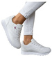 Białe sneakersy damskie sznurowane buty sportowe /C6-1 18670 T255/