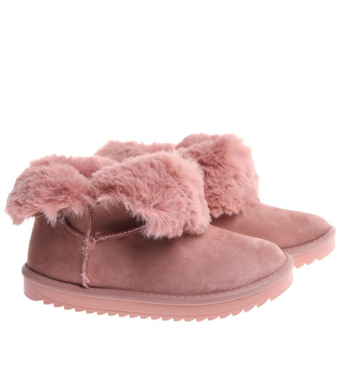 Różowe kozaki śniegowce z futerkiem /E5-2 18357 T195/