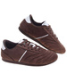 Czekoladowe sneakersy damskie zamszowe /B4-3 18799 W282/