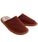 Męskie domowe kapcie ze skóry zamszowej Brązowe /F6-1 7929 S195/