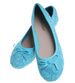 Baleriny damskie Niebieskie koronkowe /E8-3 8741 T087/